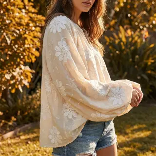 Bavlnená látka EMBROIDERY Bellagio cream