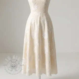 Puuvillakangas EMBROIDERY Bellagio cream