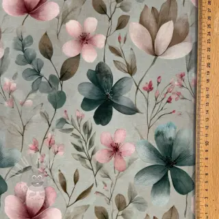 Neulos VISCOSE LYCRA HEAVY Classic flowers design C