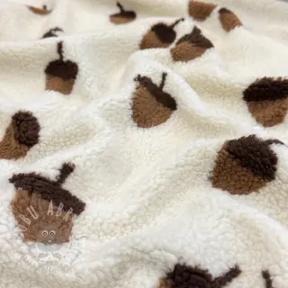 Päällystakkikangas TEDDY JACQUARD Acorns