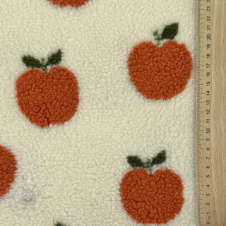 Päällystakkikangas TEDDY JACQUARD Apples