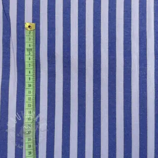 Puuvillakangas YARN DYED BIG Stripes blue