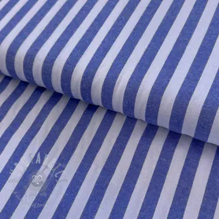 Puuvillakangas YARN DYED BIG Stripes blue