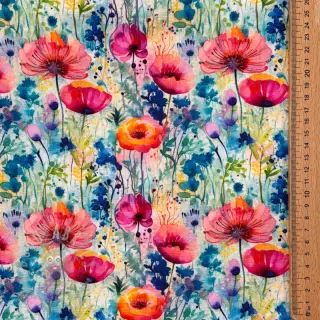 Viskoosi pellavalla Bright and bold design C
