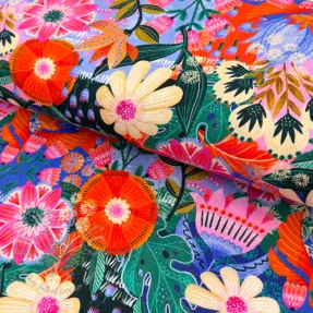 Viskoosi pellavalla Bright and bold design Ja