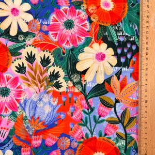 Viskoosi pellavalla Bright and bold design Ja