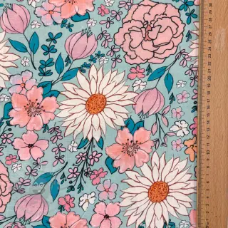 Viskoosi pellavalla Bright and bold design D