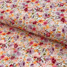 Viskoosi pellavalla Floral design C