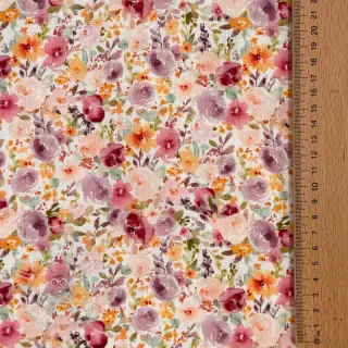 Viskoosi pellavalla Floral design C