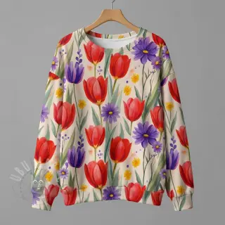 Neulos VISCOSE LYCRA HEAVY Tulips design A