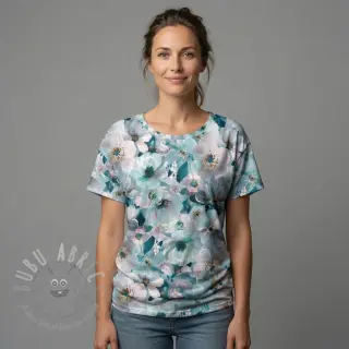 Neulos VISCOSE LYCRA HEAVY Classic flowers design B