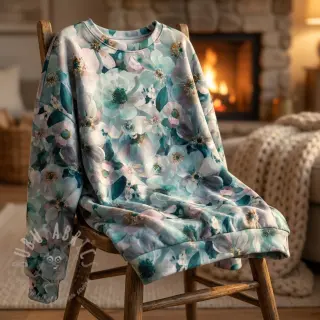 Neulos VISCOSE LYCRA HEAVY Classic flowers design B