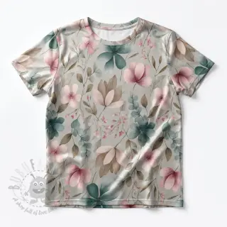 Neulos VISCOSE LYCRA HEAVY Classic flowers design C