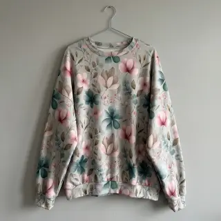 Úplet VISCOSE LYCRA HEAVY Classic flowers design C