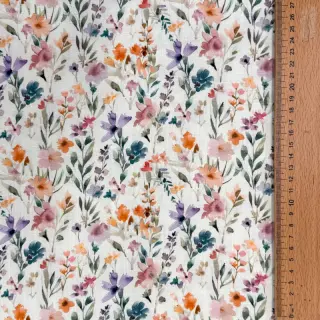Viskóza s ľanom Shabby chic design D