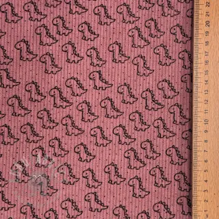 Vakosametti STRETCH Little dino old pink