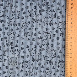 Vakosametti STRETCH Little deer old blue