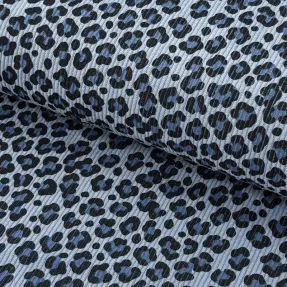 Menčester STRETCH Little Leopard old blue