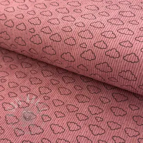 Vakosametti STRETCH Little clouds old pink