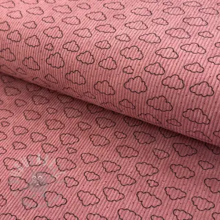 Vakosametti STRETCH Little clouds old pink