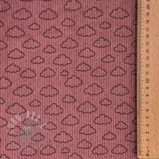 Vakosametti STRETCH Little clouds old pink