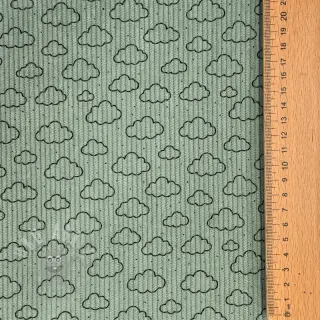 Vakosametti STRETCH Little clouds old green