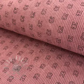 Vakosametti STRETCH Little bunny old pink