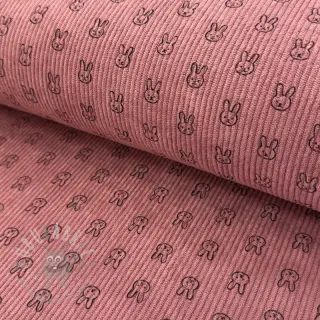 Vakosametti STRETCH Little bunny old pink