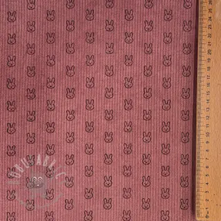 Vakosametti STRETCH Little bunny old pink