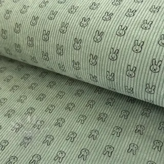 Vakosametti STRETCH Little bunny old green