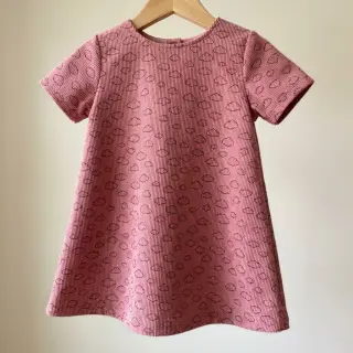 Menčester STRETCH Little clouds old pink