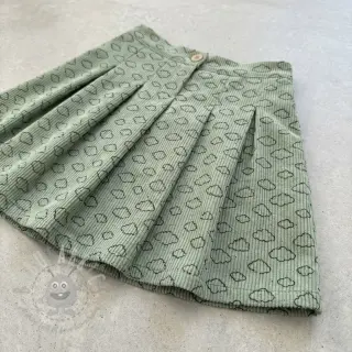 Vakosametti STRETCH Little clouds old green