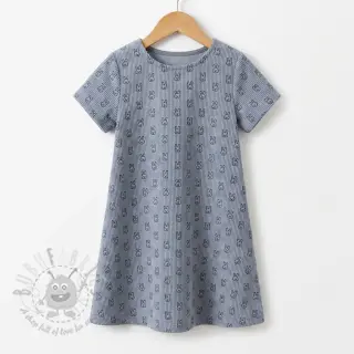 Vakosametti STRETCH Little bunny old blue