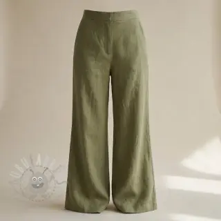 viskoosi pellavalla SPANDEX moss green
