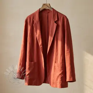 viskoosi pellavalla SPANDEX terracotta