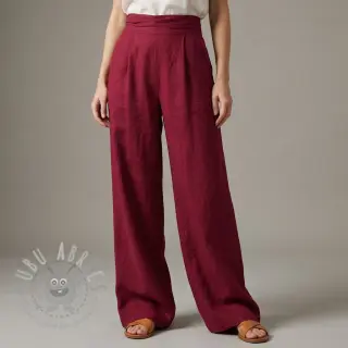 viskoosi pellavalla SPANDEX burgundy