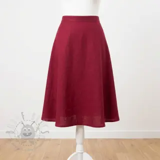 viskoosi pellavalla SPANDEX burgundy