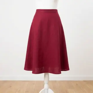Viskóza s ľanom SPANDEX burgundy