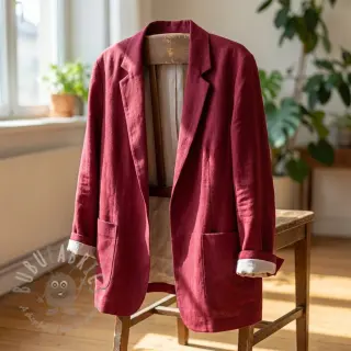 viskoosi pellavalla SPANDEX burgundy