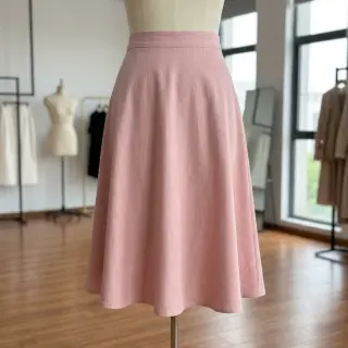 Viskóza s ľanom SPANDEX old rose