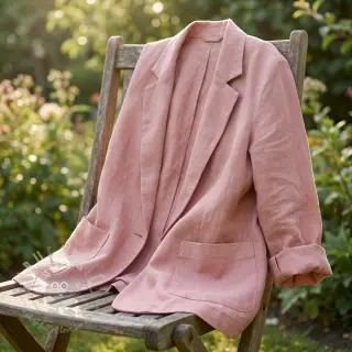 viskoosi pellavalla SPANDEX old rose