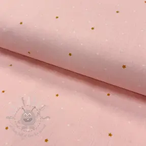 Puuvillakangas Sweet bear star light rose ORGANIC