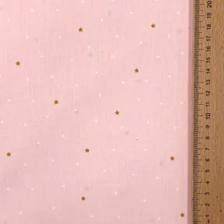 Bavlnená látka Sweet bear star light rose ORGANIC
