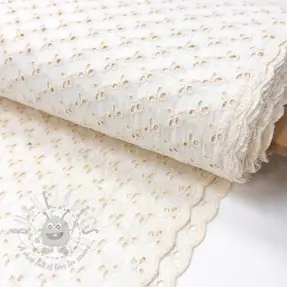Puuvillakangas EMBROIDERY Rosemary white