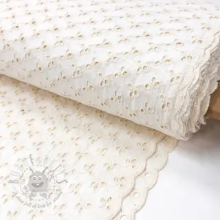 Puuvillakangas EMBROIDERY Rosemary white
