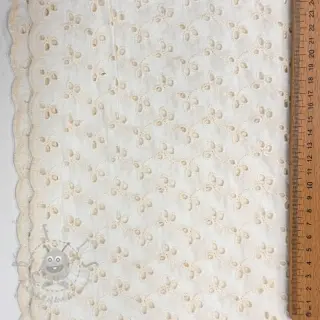 Puuvillakangas EMBROIDERY Rosemary white