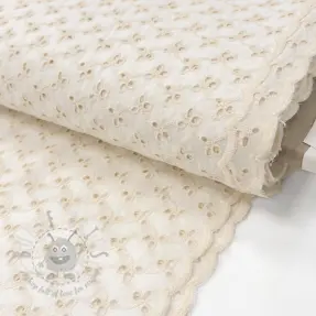 Puuvillakangas EMBROIDERY Rosemary off white