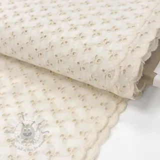 Puuvillakangas EMBROIDERY Rosemary off white