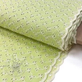 Puuvillakangas EMBROIDERY Rosemary lime