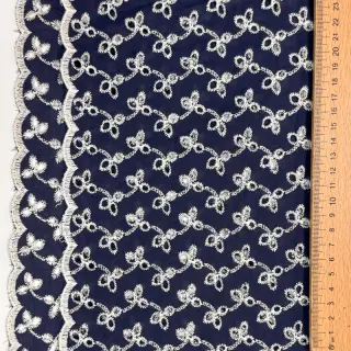 Bavlnená látka EMBROIDERY Rosemary navy